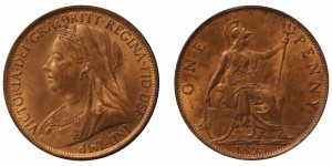 Victoria, Bronze Penny, 1895