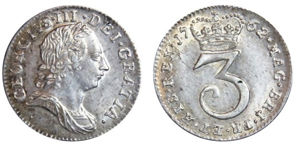 George III. Maundy Threepence. 1762.