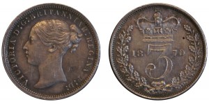 Victoria. Silver Threepence. 1870.