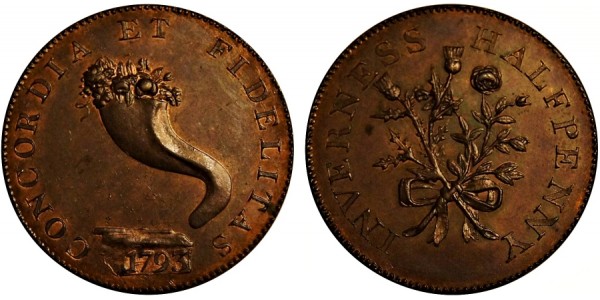 Scotland. Inverness. Halfpenny. 1793.  DH1a