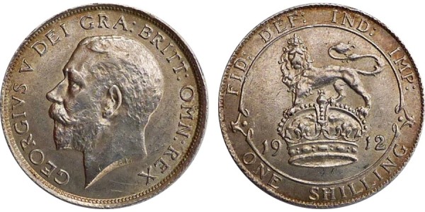 George V, Silver Shilling. 1912.