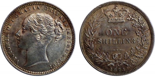 Victoria. Silver Shilling 1873.