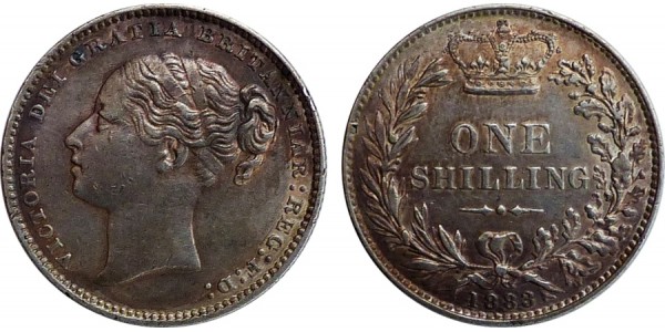 Victoria. Silver Shilling 1883.