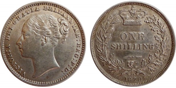 Victoria. Silver Shilling 1878.