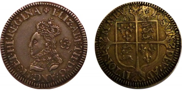 Elizabeth I, Milled Silver Sixpence. 1567.