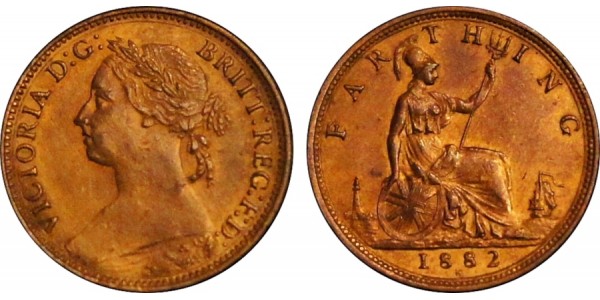 Victoria. Bronze Farthing. 1882 H