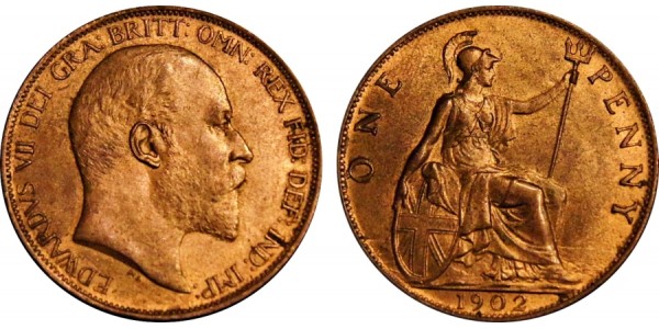 Edward VII. Bronze Penny. 1902. HT