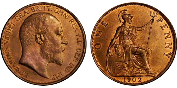 Edward VII. Bronze Penny. 1902. LT