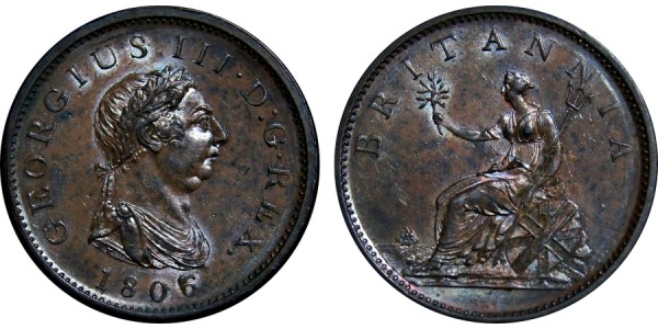 George III. Copper Penny. 1806.