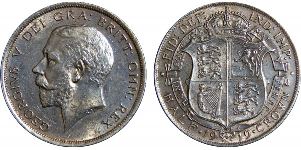 George V, Silver Half-crown. 1919.