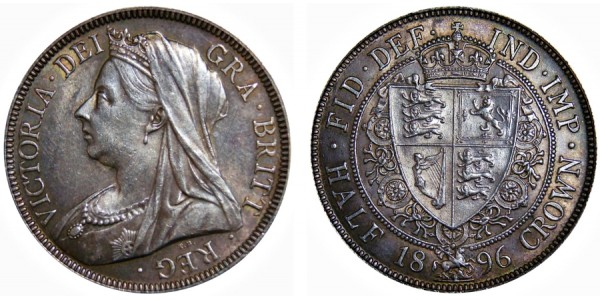 Victoria. Silver Half-crown. 1896.