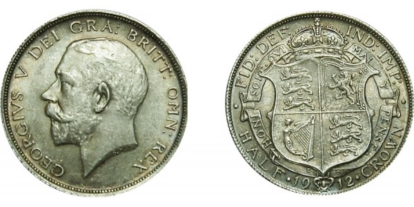 George V, Silver Half-crown, 1912.