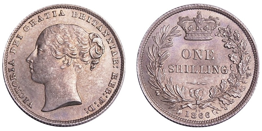 Victoria, Silver Shilling, 1866. 