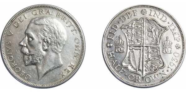 George V, Silver Half-crown, 1930