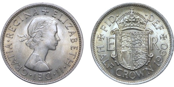 Elizabeth II, Cupro-nickel Half-crown. 1960