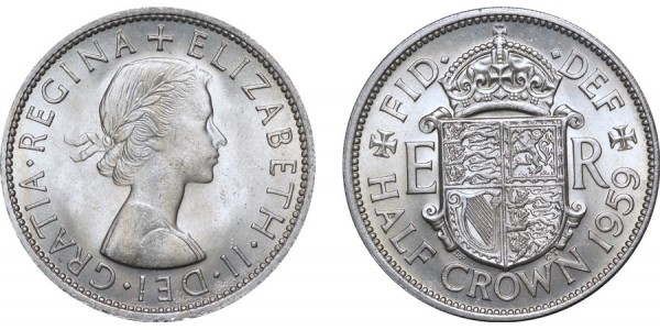 Elizabeth II, Cupro-nickel Half-crown. 1959