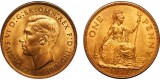 George VI, Bronze Penny, 1937