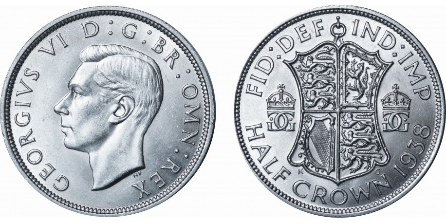 George VI, Silver Half-crown. 1938