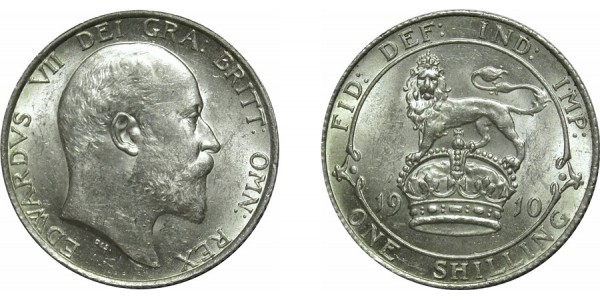 Edward VII, Silver Shilling, 1910