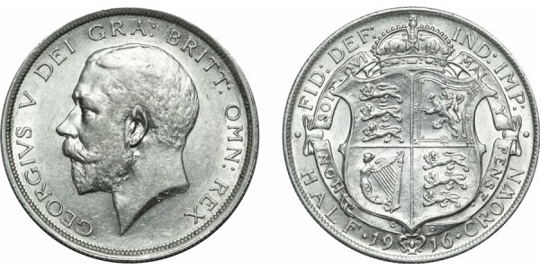 George V, Silver Half-crown. 1916