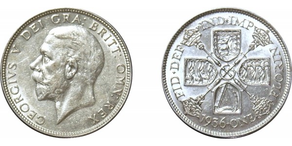 George V, Silver Florin 1936