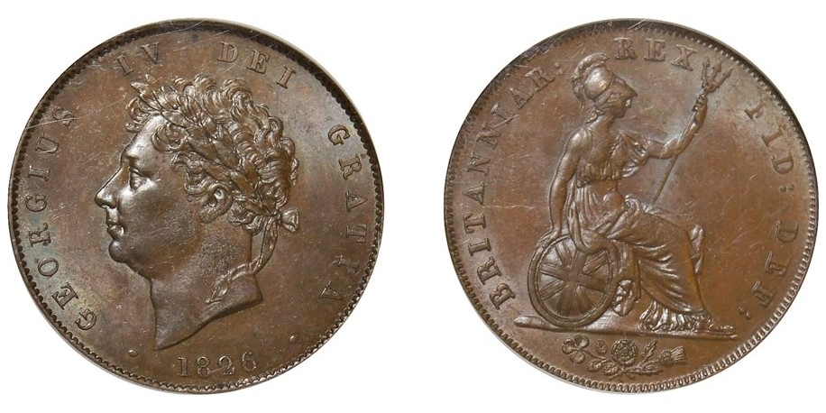 George IV, Copper Halfpenny, 1826