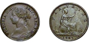 Victoria, Bronze Farthing, 1865