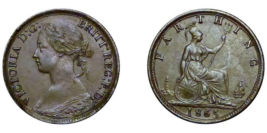 Victoria, Bronze Farthing, 1865